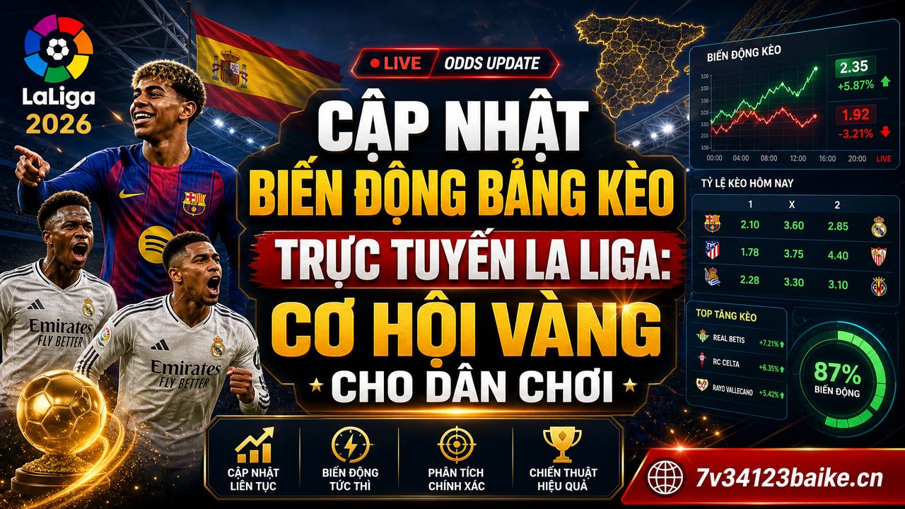 Cập nhật biến động bảng kèo trực tuyến La Liga: Cơ hội vàng cho dân chơi