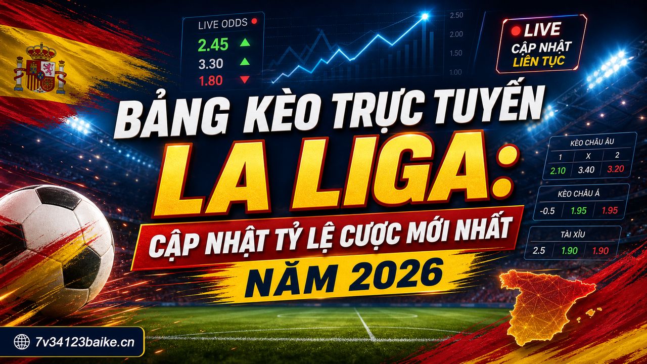 Bảng kèo trực tuyến La Liga: Cập nhật tỷ lệ cược mới nhất năm 2026