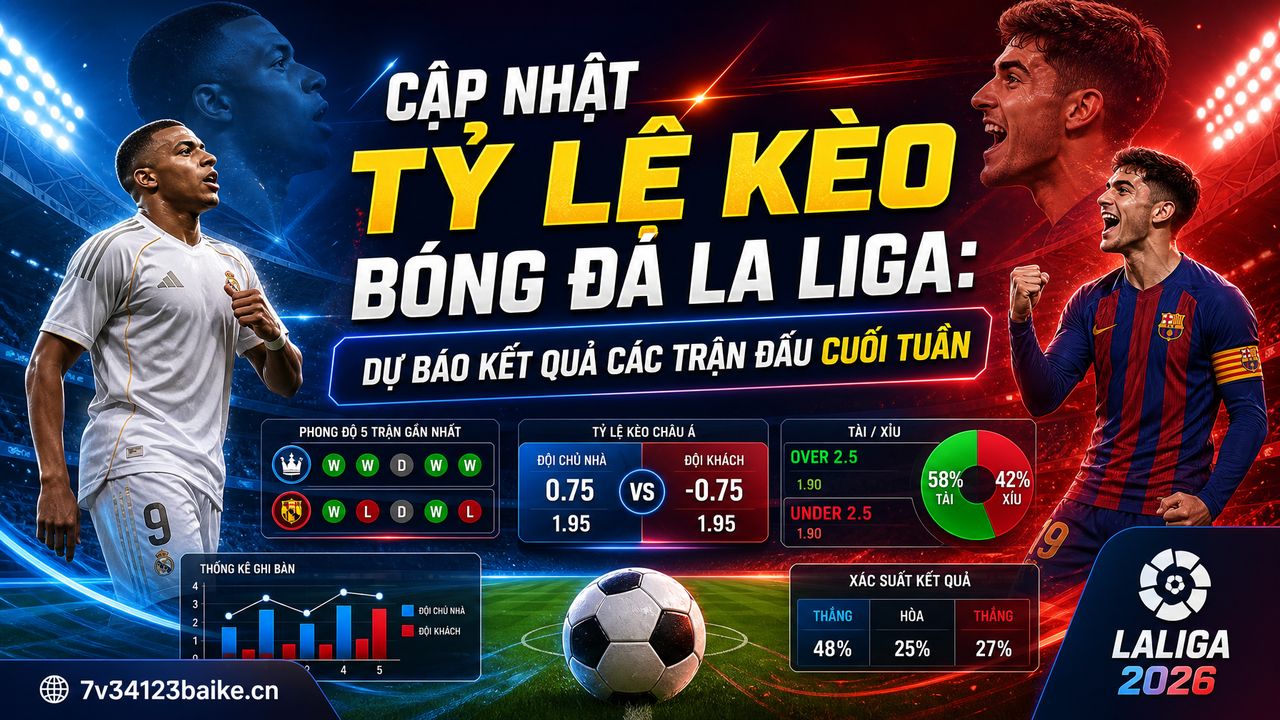 Cập nhật tỷ lệ kèo bóng đá La Liga: Dự báo kết quả các trận đấu cuối tuần