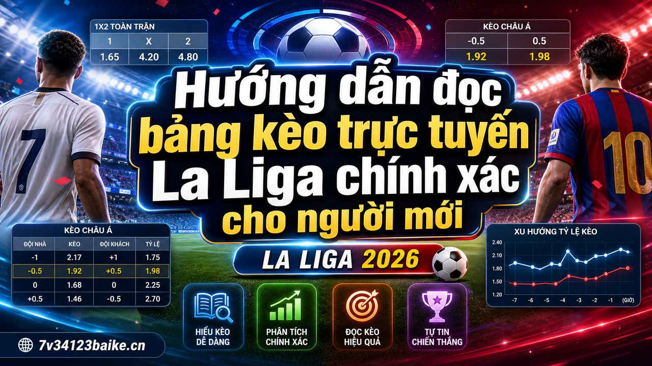 Hướng dẫn đọc bảng kèo trực tuyến La Liga chính xác cho người mới